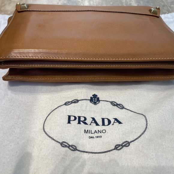 PRADA LEATHER STUDDED CHAIN SHOULDER BAG - Picture 4 of 13